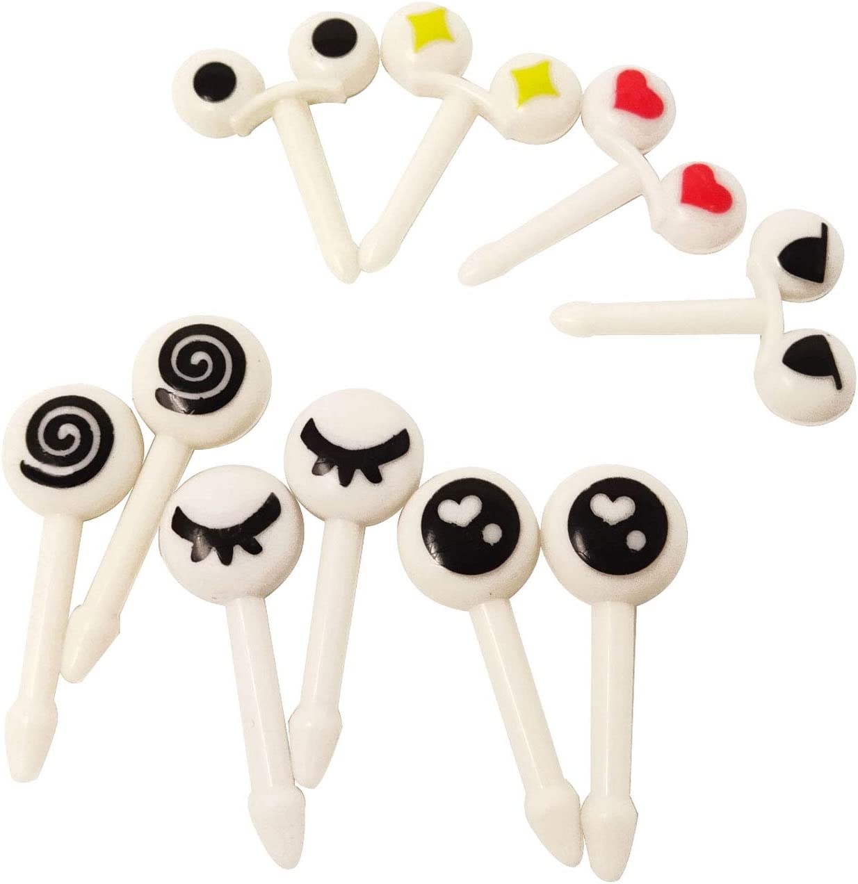 Paquete de Picks Decorativos Ojos x 10