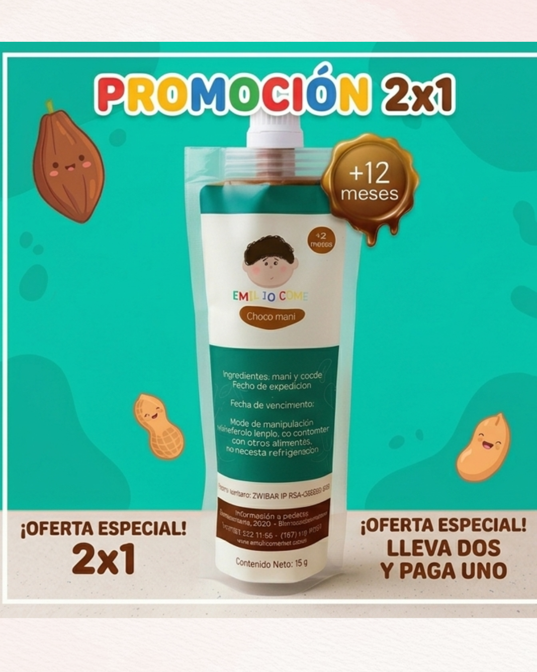 2x1 crema de choco manì de 115g