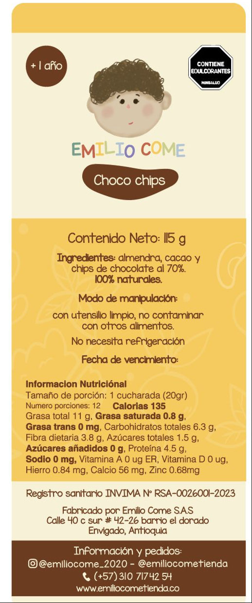 CHOCO CHIPS DE 115GR