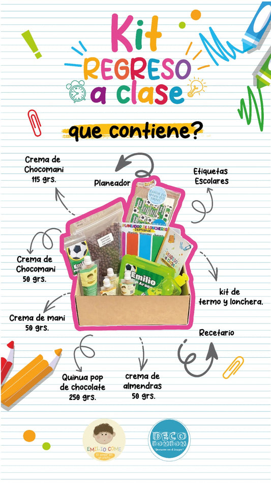 KIT DE REGRESO A CLASES BY  EMILIO COME Y DECO BOMBOM