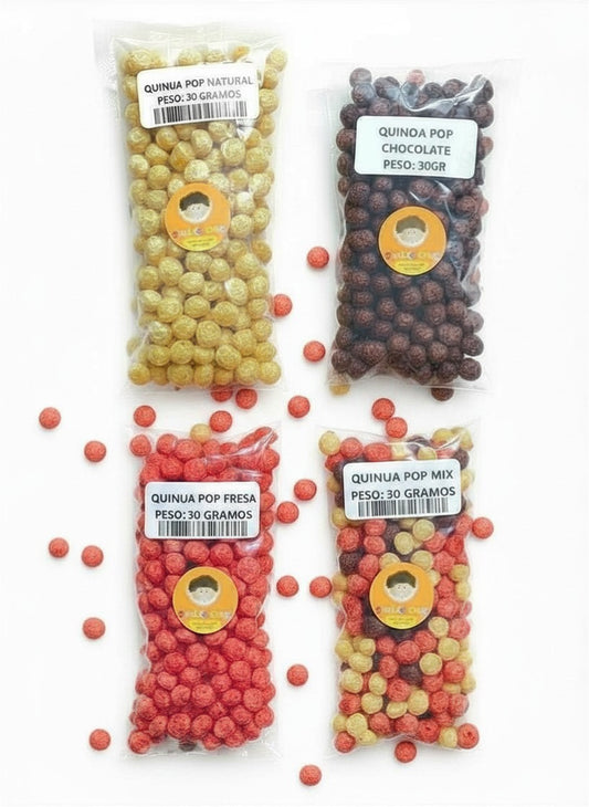 Cereal quinua pop surtida x 4 sabores de 30gr